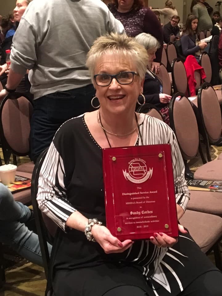 Sandy Cordes, MSHSAA Service Award 2019