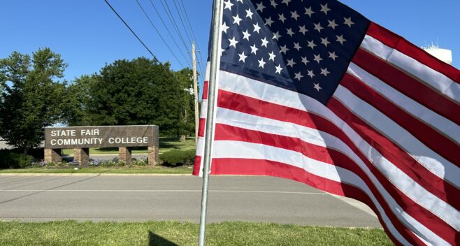 Flag on SFCC Campus